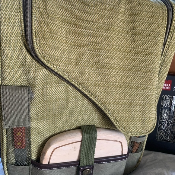 Wine & Cheese tote bag with cooler bag & stopper - Picture 3 of 9